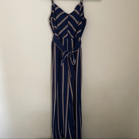 Macy’s Striped Jumpsuit - Picture 2 of 5